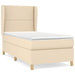 Pat box spring cu saltea, crem, 90x190 cm, textil - WALTI WALTI