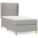 Pat box spring cu saltea, gri deschis, 90x200 cm, textil - WALTI WALTI