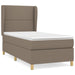 Pat box spring cu saltea, gri taupe, 90x200 cm, textil - WALTI WALTI