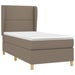 Pat box spring cu saltea, gri taupe, 90x200 cm, textil - WALTI WALTI