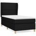 Pat box spring cu saltea, negru, 100x200 cm, textil - WALTI WALTI
