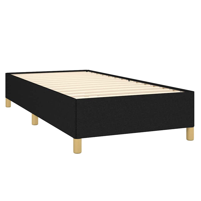 Pat box spring cu saltea, negru, 100x200 cm, textil - WALTI WALTI