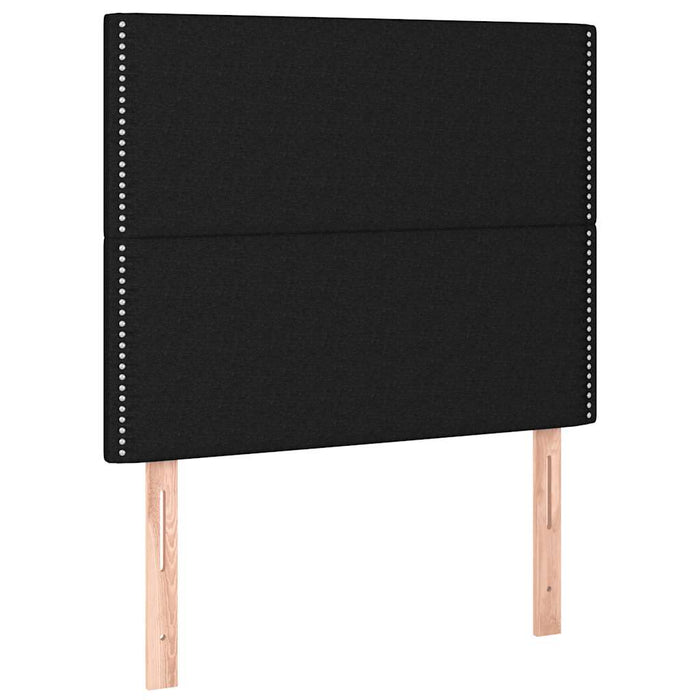 Pat box spring cu saltea, negru, 100x200 cm, textil - WALTI WALTI