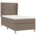 Pat box spring cu saltea, gri taupe, 100x200 cm, textil - WALTI WALTI