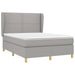 Pat box spring cu saltea, gri deschis, 140x190 cm, textil - WALTI WALTI