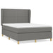 Pat box spring cu saltea, gri închis, 140x190 cm, textil - WALTI WALTI
