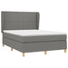 Pat box spring cu saltea, gri închis, 140x190 cm, textil - WALTI WALTI