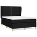Pat box spring cu saltea, negru, 140x190 cm, textil - WALTI WALTI