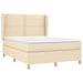 Pat box spring cu saltea, crem, 140x200 cm, textil - WALTI WALTI