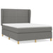 Pat box spring cu saltea, gri închis, 140x200 cm, textil - WALTI WALTI