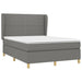 Pat box spring cu saltea, gri închis, 140x200 cm, textil - WALTI WALTI