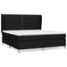 Pat box spring cu saltea, negru, 160x200 cm, textil - WALTI WALTI