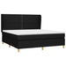 Pat box spring cu saltea, negru, 160x200 cm, textil - WALTI WALTI
