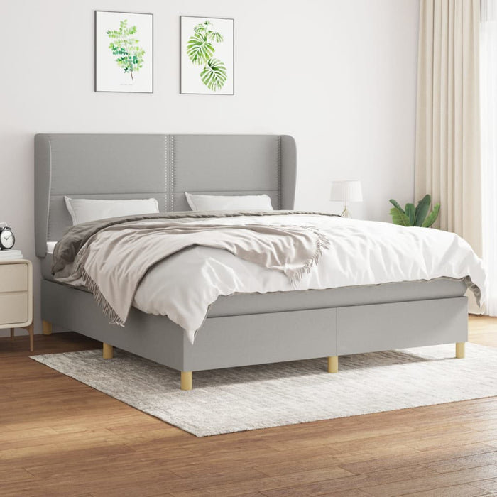 Pat continental, gri deschis, 180x200 cm, material textil - WALTI WALTI