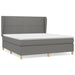 Pat box spring cu saltea, gri închis, 180x200 cm, textil - WALTI WALTI