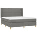 Pat box spring cu saltea, gri închis, 180x200 cm, textil - WALTI WALTI