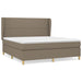 Pat continental cu saltea, gri taupe, 180x200 cm, textil - WALTI WALTI