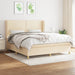 Pat continental cu saltea, crem, 180x200 cm, textil - WALTI WALTI