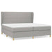 Pat box spring cu saltea, gri deschis, 200x200 cm, textil - WALTI WALTI