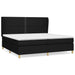 Pat box spring cu saltea, negru, 200x200 cm, textil - WALTI WALTI