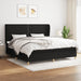 Pat box spring cu saltea, negru, 200x200 cm, textil - WALTI WALTI