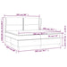 Pat box spring cu saltea, albastru, 200x200 cm, textil - WALTI WALTI