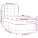 Pat box spring cu saltea, albastru, 80x200 cm, textil - WALTI WALTI