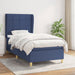 Pat box spring cu saltea, albastru, 80x200 cm, textil - WALTI WALTI