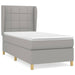Pat box spring cu saltea, gri deschis, 90x190 cm, textil - WALTI WALTI
