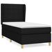 Pat box spring cu saltea, negru, 90x200 cm, textil - WALTI WALTI