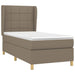 Pat box spring cu saltea, gri taupe, 90x200 cm, textil - WALTI WALTI