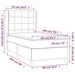 Pat box spring cu saltea, albastru, 90x200 cm, textil - WALTI WALTI