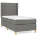 Pat box spring cu saltea, gri închis, 100x200 cm, textil - WALTI WALTI