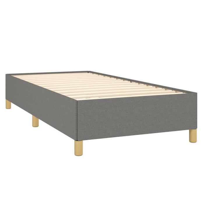 Pat box spring cu saltea, gri închis, 100x200 cm, textil - WALTI WALTI