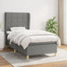 Pat box spring cu saltea, gri închis, 100x200 cm, textil - WALTI WALTI