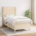 Pat box spring cu saltea, crem, 100x200 cm, textil - WALTI WALTI