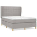 Pat box spring cu saltea, gri deschis, 140x190 cm, textil - WALTI WALTI