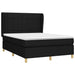 Pat box spring cu saltea, negru, 140x190 cm, textil - WALTI WALTI