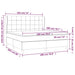 Pat box spring cu saltea, negru, 180x200 cm, catifea - WALTI WALTI