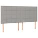 Pat box spring cu saltea, gri deschis, 200x200 cm, textil - WALTI WALTI