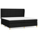 Pat box spring cu saltea, negru, 200x200 cm, textil - WALTI WALTI