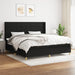 Pat box spring cu saltea, negru, 200x200 cm, textil - WALTI WALTI