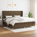 Pat box spring cu saltea, maro închis, 200x200 cm, textil - WALTI WALTI