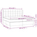 Pat box spring cu saltea, crem, 200x200 cm, textil - WALTI WALTI