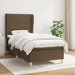 Pat box spring cu saltea, maro închis, 80x200 cm, textil - WALTI WALTI