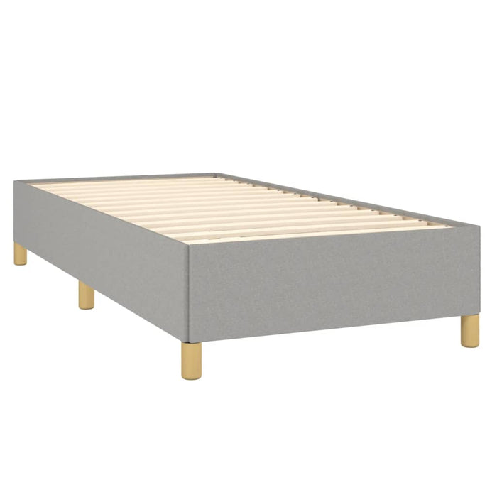Pat box spring cu saltea, gri deschis, 90x190 cm, textil - WALTI WALTI