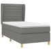 Pat box spring cu saltea, gri închis, 90x190 cm, textil - WALTI WALTI