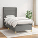 Pat box spring cu saltea, gri închis, 90x190 cm, textil - WALTI WALTI