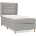 Pat box spring cu saltea, gri deschis, 90x200 cm, textil - WALTI WALTI