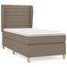 Pat box spring cu saltea, gri taupe, 100x200 cm, textil - WALTI WALTI